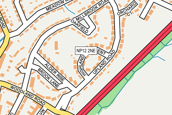 NP12 2NE map - OS OpenMap – Local (Ordnance Survey)
