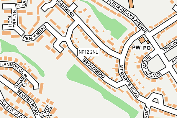 NP12 2NL map - OS OpenMap – Local (Ordnance Survey)