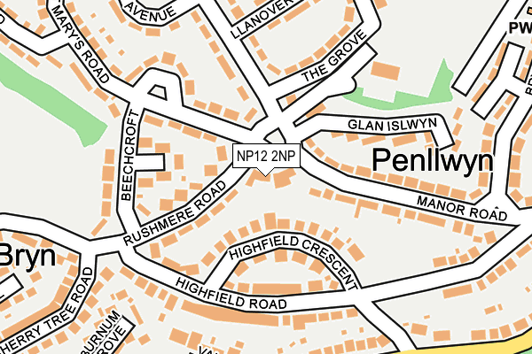 NP12 2NP map - OS OpenMap – Local (Ordnance Survey)