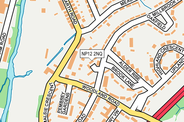NP12 2NQ map - OS OpenMap – Local (Ordnance Survey)