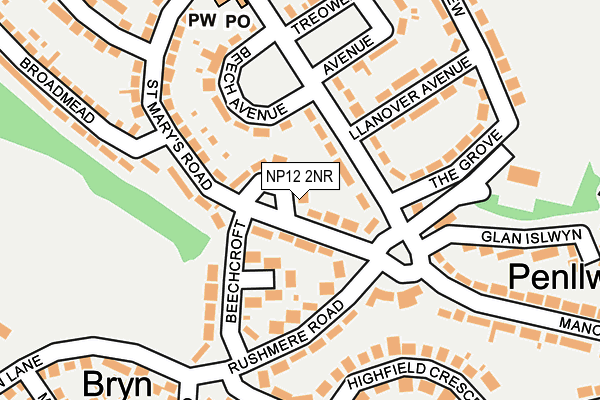 NP12 2NR map - OS OpenMap – Local (Ordnance Survey)