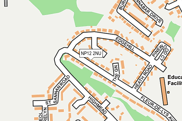 NP12 2NU map - OS OpenMap – Local (Ordnance Survey)
