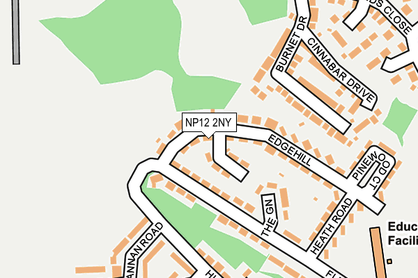 NP12 2NY map - OS OpenMap – Local (Ordnance Survey)