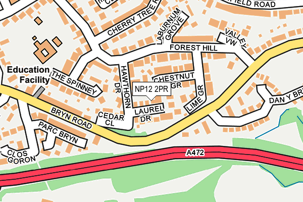 NP12 2PR map - OS OpenMap – Local (Ordnance Survey)