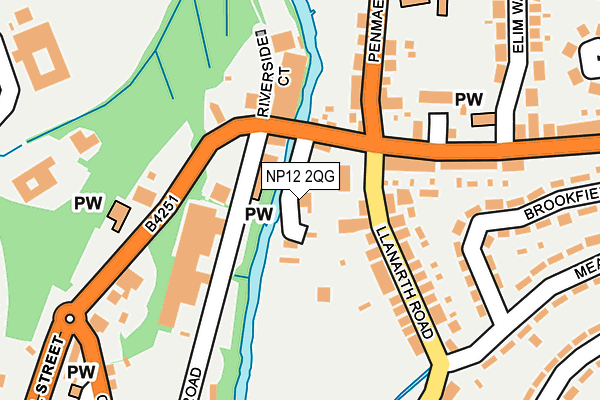 NP12 2QG map - OS OpenMap – Local (Ordnance Survey)