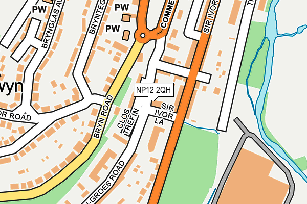 NP12 2QH map - OS OpenMap – Local (Ordnance Survey)