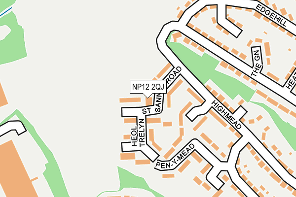 NP12 2QJ map - OS OpenMap – Local (Ordnance Survey)