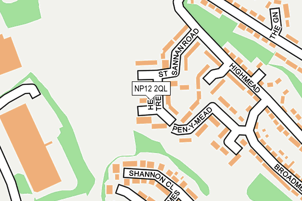NP12 2QL map - OS OpenMap – Local (Ordnance Survey)