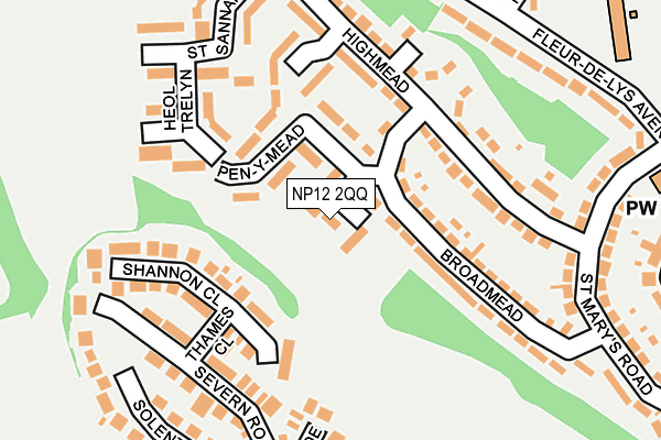 NP12 2QQ map - OS OpenMap – Local (Ordnance Survey)