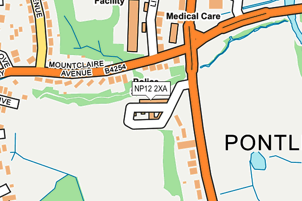 NP12 2XA map - OS OpenMap – Local (Ordnance Survey)