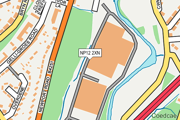 NP12 2XN map - OS OpenMap – Local (Ordnance Survey)