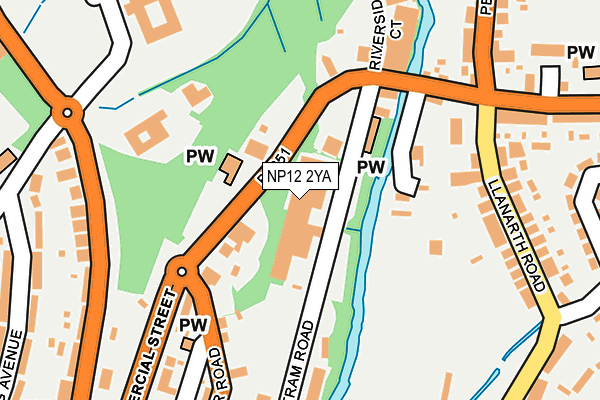NP12 2YA map - OS OpenMap – Local (Ordnance Survey)