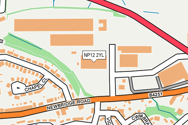 NP12 2YL map - OS OpenMap – Local (Ordnance Survey)
