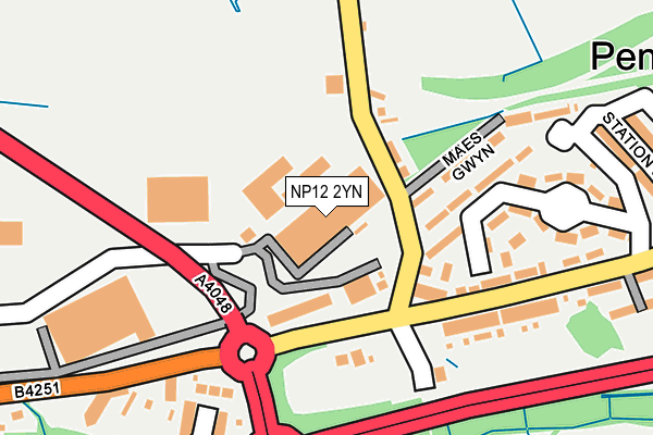 NP12 2YN map - OS OpenMap – Local (Ordnance Survey)