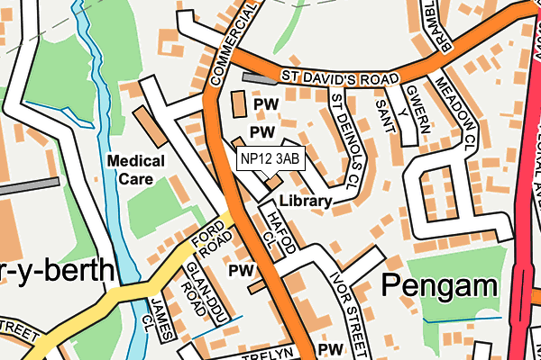 NP12 3AB map - OS OpenMap – Local (Ordnance Survey)
