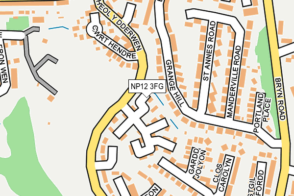 NP12 3FG map - OS OpenMap – Local (Ordnance Survey)