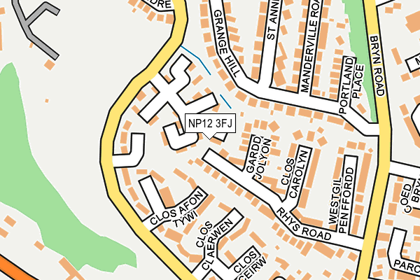 NP12 3FJ map - OS OpenMap – Local (Ordnance Survey)