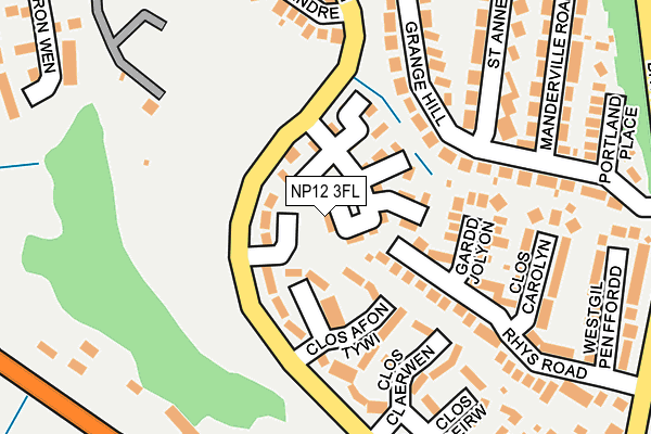 NP12 3FL map - OS OpenMap – Local (Ordnance Survey)