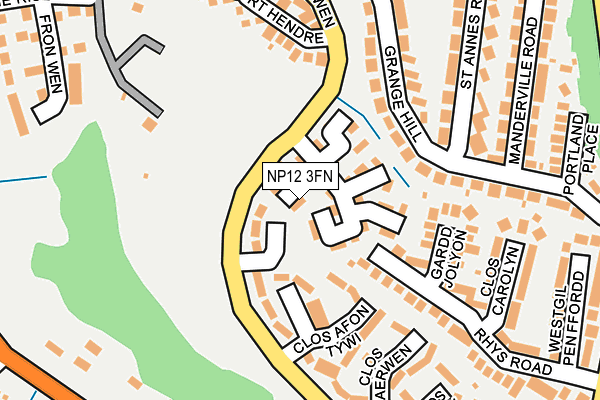 NP12 3FN map - OS OpenMap – Local (Ordnance Survey)