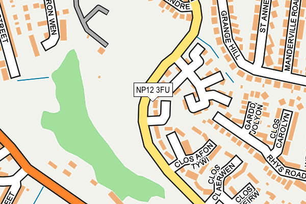 NP12 3FU map - OS OpenMap – Local (Ordnance Survey)