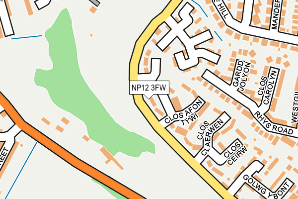 NP12 3FW map - OS OpenMap – Local (Ordnance Survey)