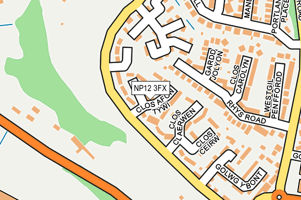 NP12 3FX map - OS OpenMap – Local (Ordnance Survey)