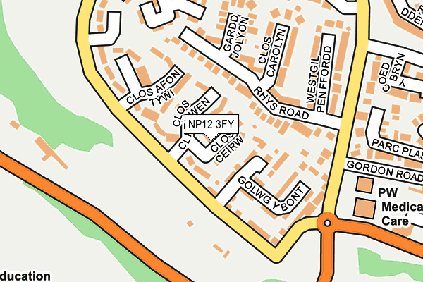 NP12 3FY map - OS OpenMap – Local (Ordnance Survey)