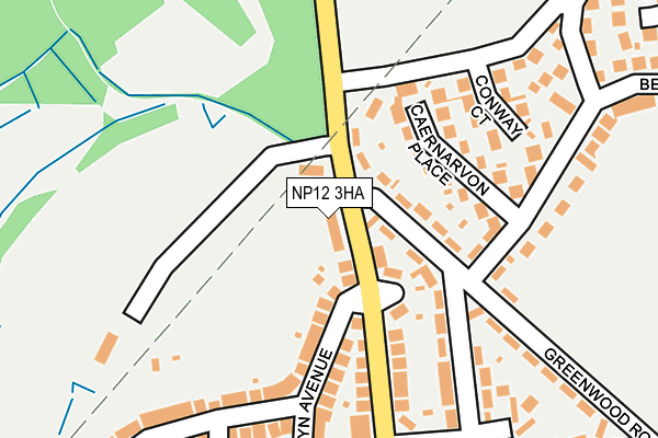 NP12 3HA map - OS OpenMap – Local (Ordnance Survey)