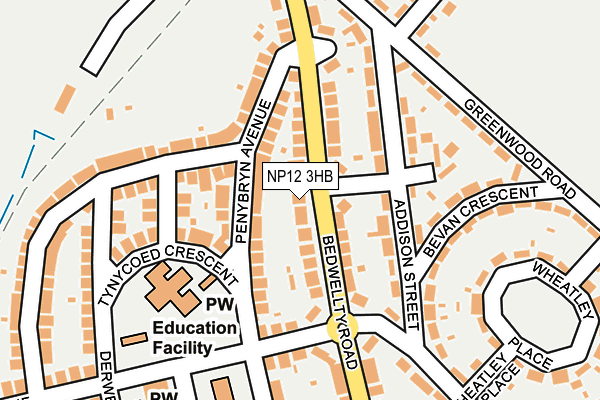 NP12 3HB map - OS OpenMap – Local (Ordnance Survey)