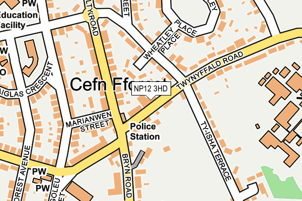 NP12 3HD map - OS OpenMap – Local (Ordnance Survey)