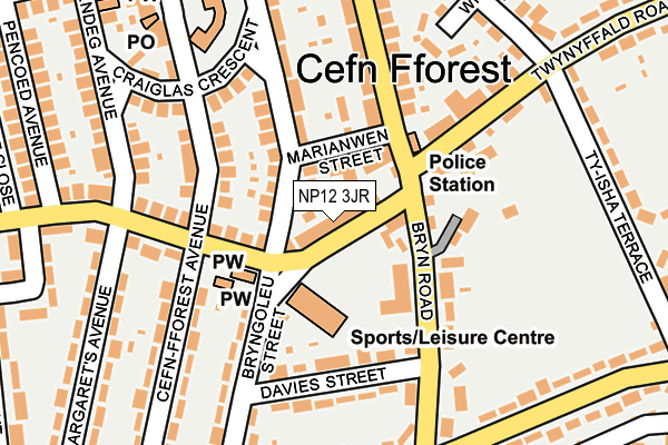 NP12 3JR map - OS OpenMap – Local (Ordnance Survey)
