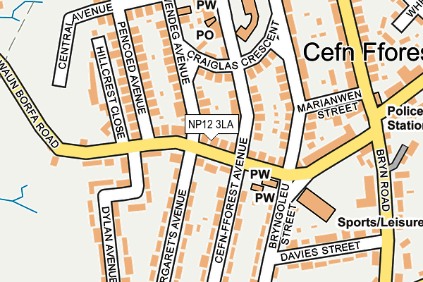 NP12 3LA map - OS OpenMap – Local (Ordnance Survey)