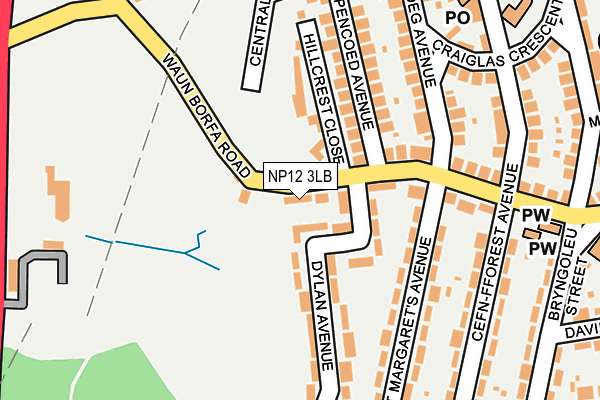 NP12 3LB map - OS OpenMap – Local (Ordnance Survey)