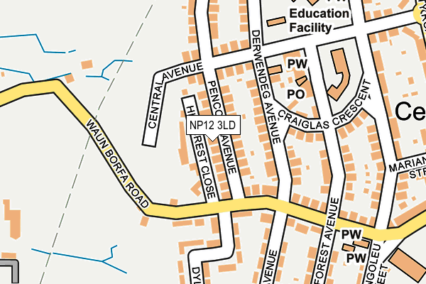 NP12 3LD map - OS OpenMap – Local (Ordnance Survey)