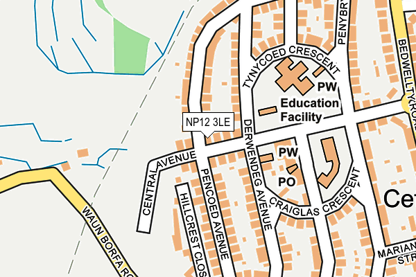 NP12 3LE map - OS OpenMap – Local (Ordnance Survey)