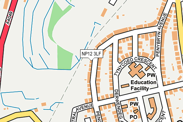 NP12 3LF map - OS OpenMap – Local (Ordnance Survey)