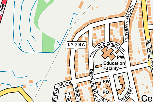 NP12 3LG map - OS OpenMap – Local (Ordnance Survey)