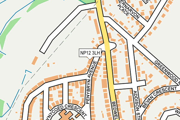 NP12 3LH map - OS OpenMap – Local (Ordnance Survey)