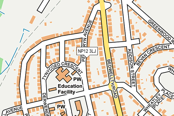 NP12 3LJ map - OS OpenMap – Local (Ordnance Survey)
