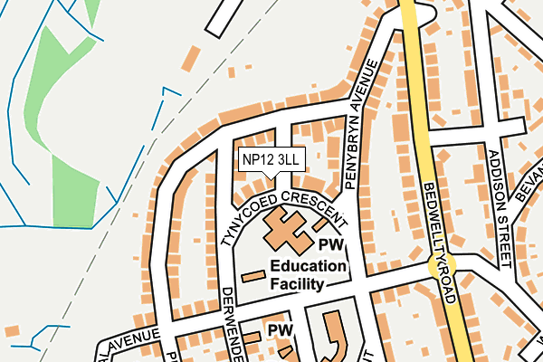 NP12 3LL map - OS OpenMap – Local (Ordnance Survey)