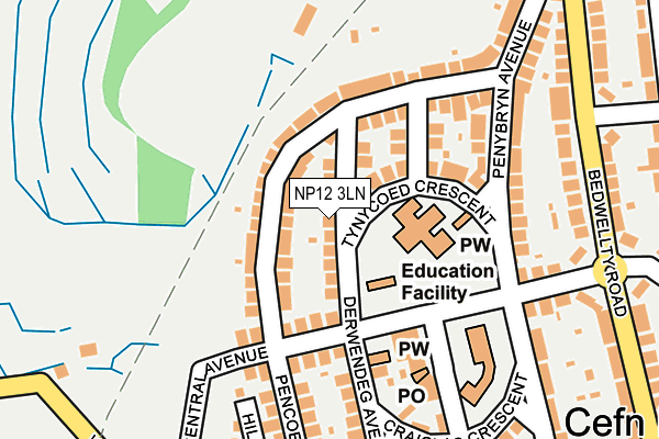 NP12 3LN map - OS OpenMap – Local (Ordnance Survey)