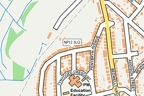 NP12 3LQ map - OS OpenMap – Local (Ordnance Survey)