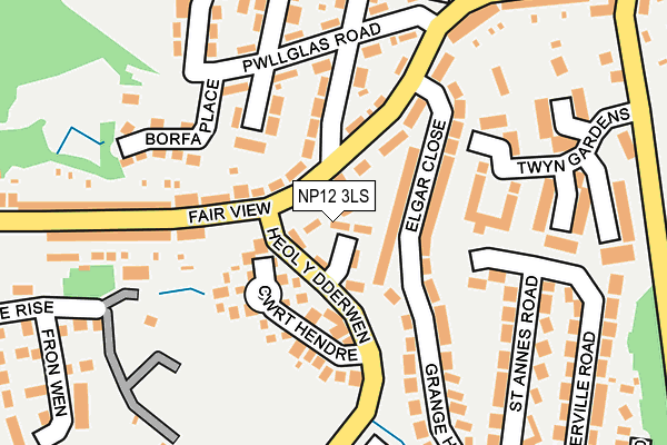NP12 3LS map - OS OpenMap – Local (Ordnance Survey)