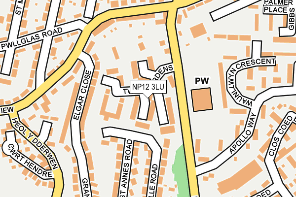 NP12 3LU map - OS OpenMap – Local (Ordnance Survey)