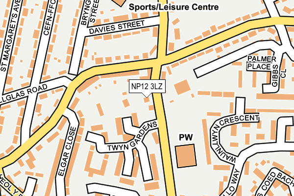 NP12 3LZ map - OS OpenMap – Local (Ordnance Survey)