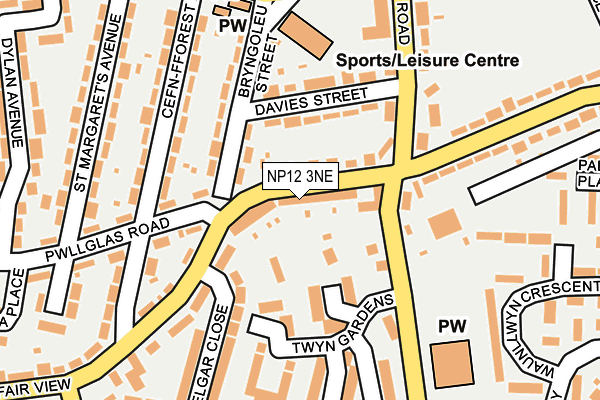 NP12 3NE map - OS OpenMap – Local (Ordnance Survey)