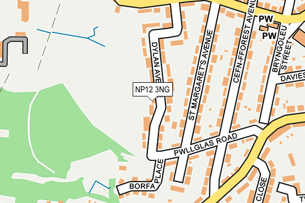 NP12 3NG map - OS OpenMap – Local (Ordnance Survey)