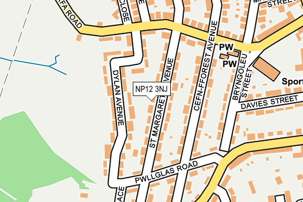 NP12 3NJ map - OS OpenMap – Local (Ordnance Survey)