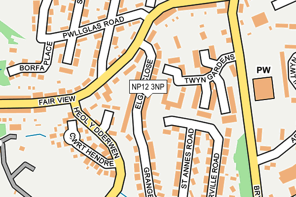 NP12 3NP map - OS OpenMap – Local (Ordnance Survey)