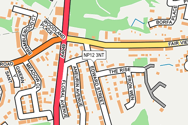 NP12 3NT map - OS OpenMap – Local (Ordnance Survey)